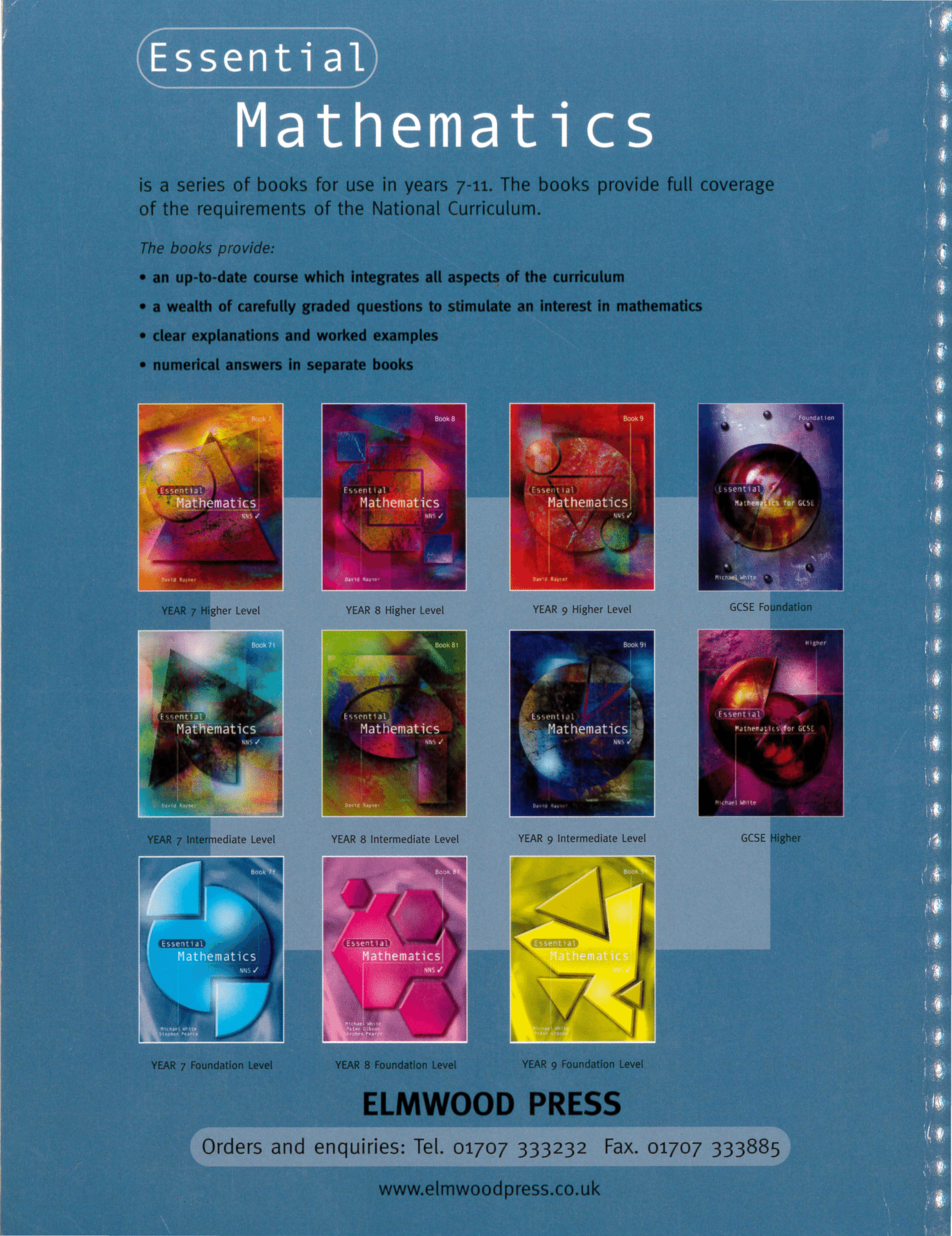 Essential Mathematics for GCSE - Higher - Homework Book